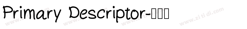 Primary Descriptor字体转换